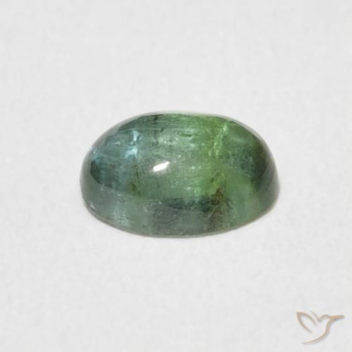 Turmalina Medium Light Green natural de 0.69 ct, Ovalada, Transparente