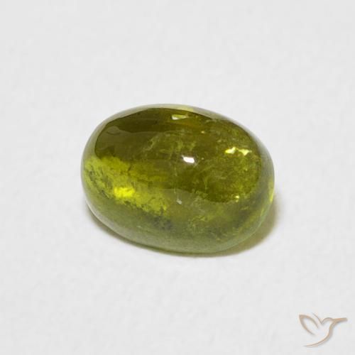 Turmalina Verde bosque cálido natural de 0.80 ct, Ovalada, Transparente