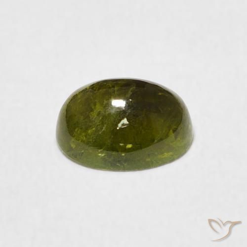 Turmalina Verde bosque cálido natural de 0.80 ct, Ovalada, Transparente