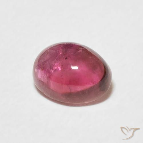 Turmalina Magenta intenso natural de 0.66 ct, Ovalada, Transparente