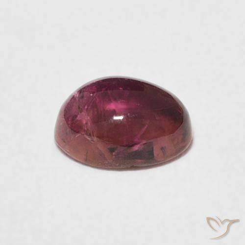 Turmalina Magenta intenso natural de 0.66 ct, Ovalada, Transparente