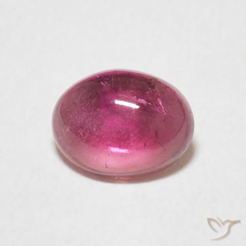 0.75ct Natural Magenta intenso turmalina, Ovalada, Transparente