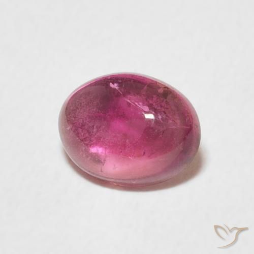 Turmalina Magenta intenso natural de 0.75 ct, Ovalada, Transparente
