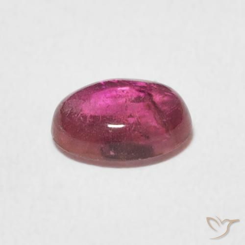 Turmalina Magenta intenso natural de 0.75 ct, Ovalada, Transparente