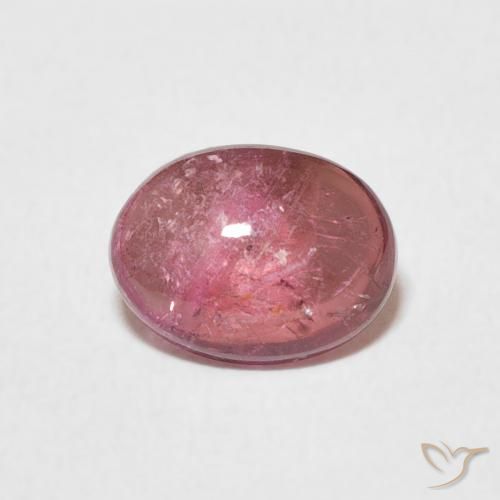1.40ct Natural Dark PInk turmalina, Ovalada, Transparente