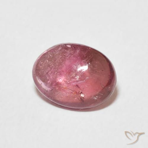 Turmalina Dark PInk natural de 1.40 ct, Ovalada, Transparente