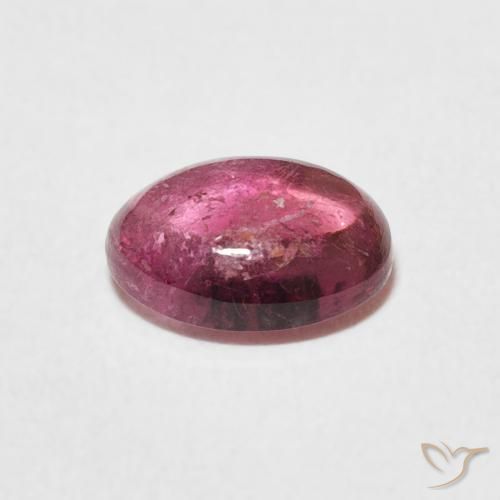 Turmalina Dark PInk natural de 1.40 ct, Ovalada, Transparente