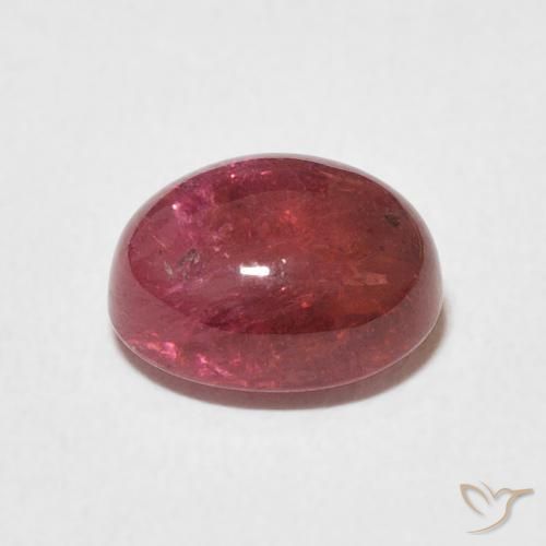 Turmalina Rojo oscuro natural de 2.42 ct, Ovalada, Transparente