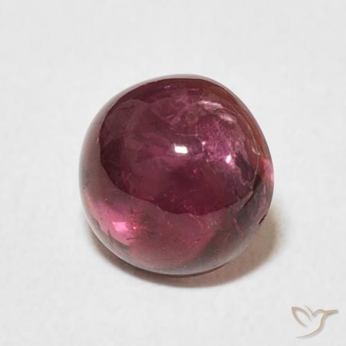 Turmalina Medium Dark-Red natural de 1.23 ct, Redondo, Transparente