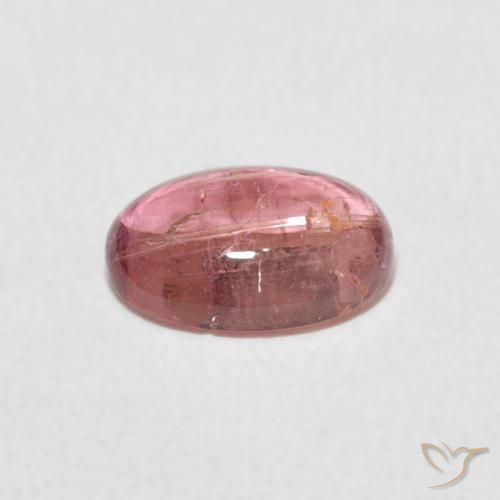 Turmalina Rosado medio natural de 1.28 ct, Ovalada, Transparente