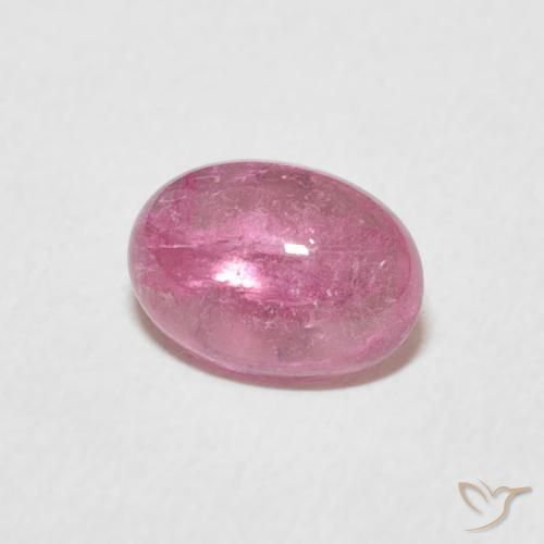 Turmalina Rosado intenso natural de 1.19 ct, Ovalada, Transparente