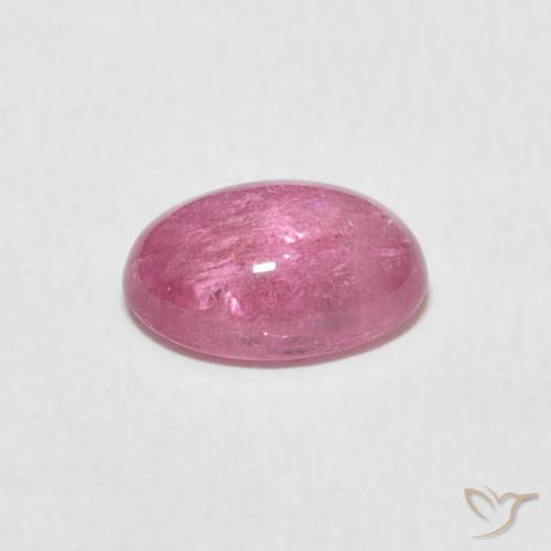 Turmalina Rosado intenso natural de 1.19 ct, Ovalada, Transparente
