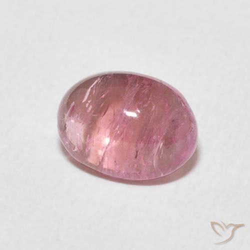Turmalina Rosado intenso natural de 1.55 ct, Ovalada, Transparente