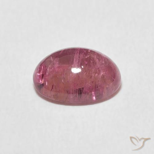 Turmalina Rosado intenso natural de 1.55 ct, Ovalada, Transparente