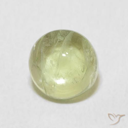 1.08ct Natural Verde lima pálido Turmalina, Redondo, Transparente