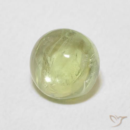 Turmalina Verde lima pálido natural de 1.08 ct, Redondo, Transparente
