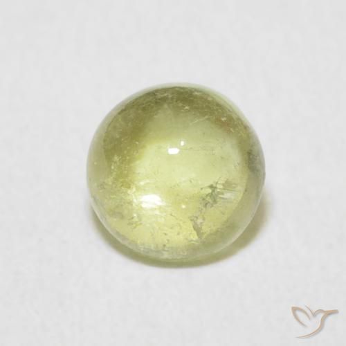 0.96ct Natural Verde pera claro Turmalina, Redondo, Transparente