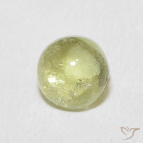 Turmalina Verde pera claro natural de 0.96 ct, Redondo, Transparente