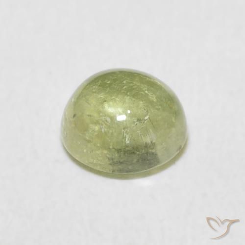 Turmalina Verde pera claro natural de 0.96 ct, Redondo, Transparente