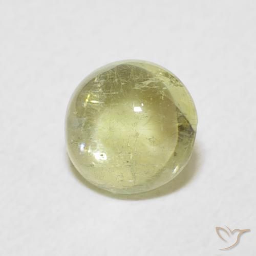Turmalina Verde pera claro natural de 0.84 ct, Redondo, Transparente
