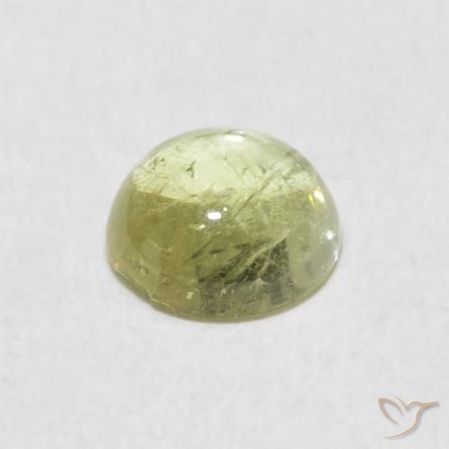 Turmalina Verde pera claro natural de 0.84 ct, Redondo, Transparente