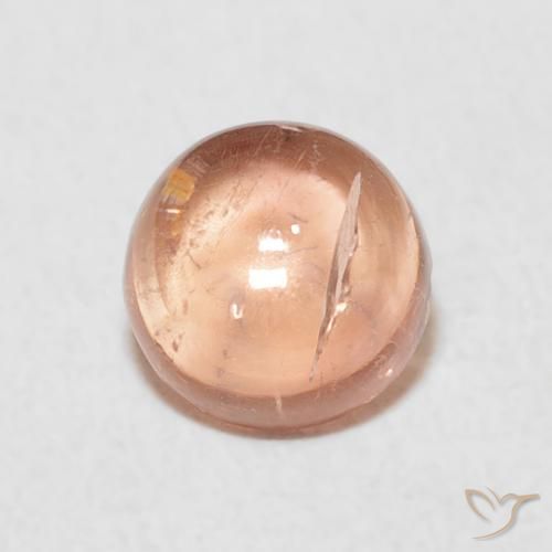 1.18ct Natural Rosa durazno Turmalina, Redondo, Transparente