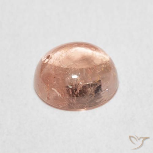 Turmalina Rosado medio natural de 1.01 ct, Redondo, Transparente