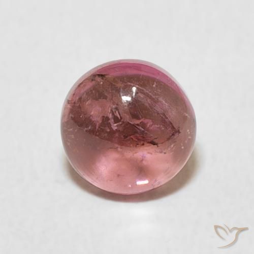 0.93ct Natural Rosado palo de rosa Turmalina, Redondo, Transparente