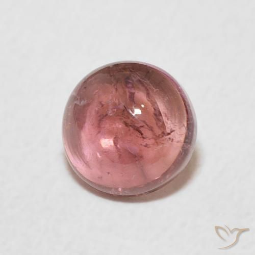Turmalina Rosado palo de rosa natural de 0.93 ct, Redondo, Transparente