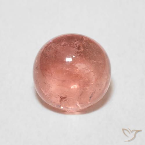 1.06ct Natural Rosado rojizo Turmalina, Redondo, Transparente