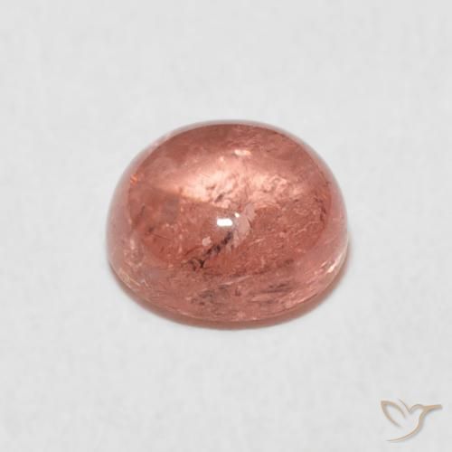 Turmalina Rosado rojizo natural de 1.06 ct, Redondo, Transparente