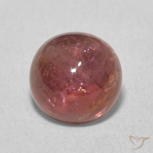 1.63ct Natural Medium Dark-Pink Turmalina, Redondo, Transparente