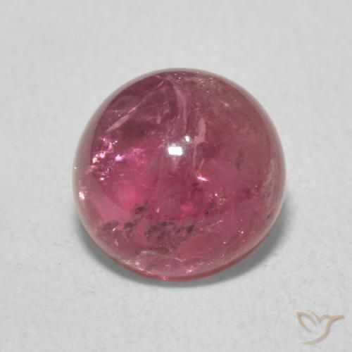1.80ct Natural Rosa oscuro Turmalina, Redondo, Transparente