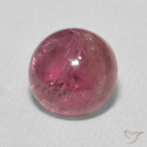 Turmalina Rosa oscuro natural de 1.80 ct, Redondo, Transparente