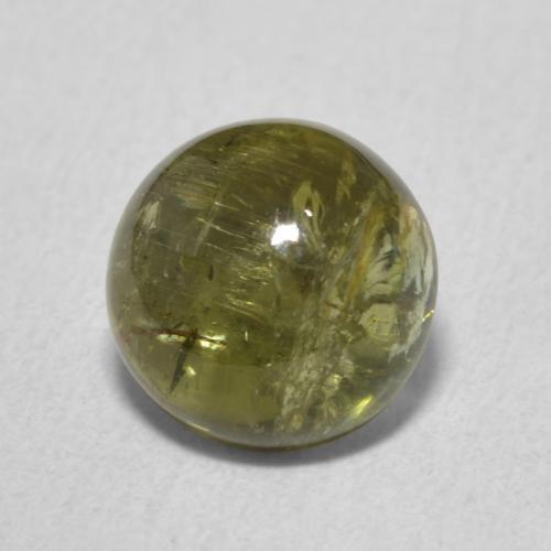 Turmalina Verde amarillento natural de 1.76 ct, Redondo, Transparente