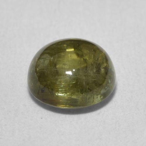 Turmalina Verde amarillento natural de 1.76 ct, Redondo, Transparente