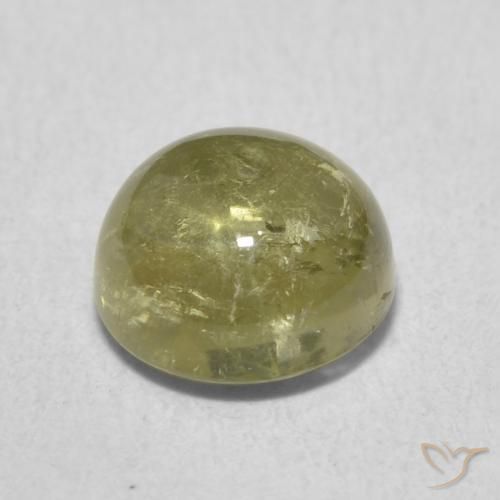 Turmalina Verde amarillento natural de 1.89 ct, Redondo, Transparente