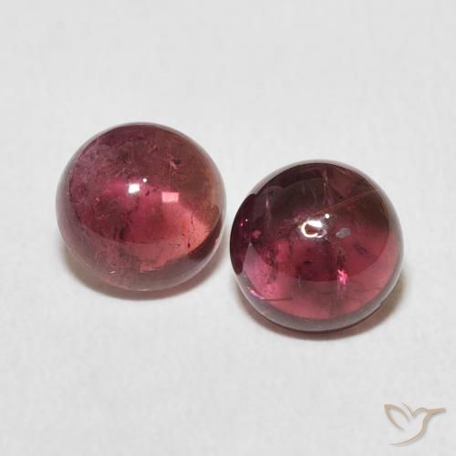 2.32ctw Natural Rosa oscuro Turmalina, Redondo, Transparente