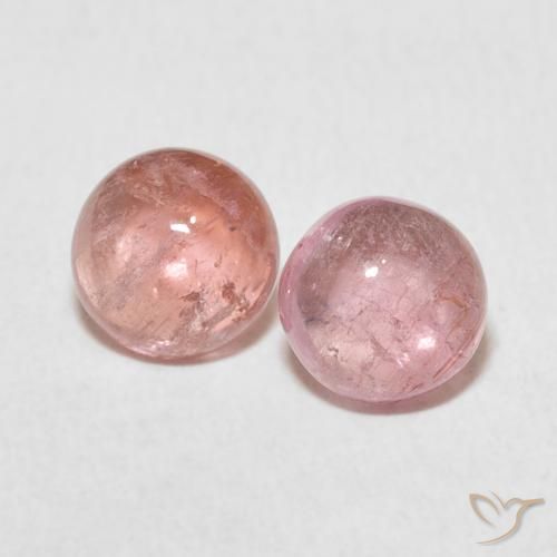 2.18ctw Natural Rosado claro Turmalina, Redondo, Transparente