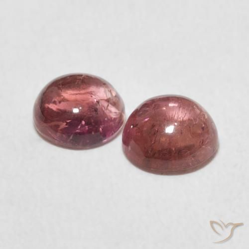 Gemas de Turmalina Rosa oscuro natural de 1.85 ct, Redondo, Transparente