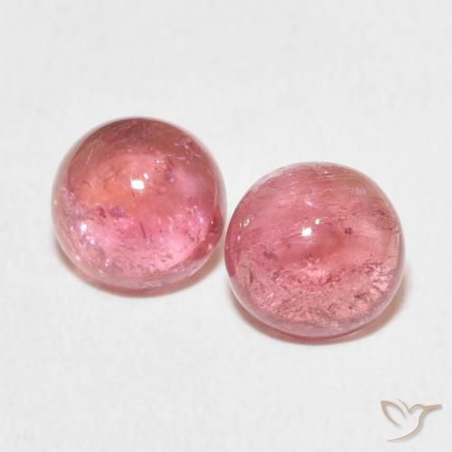 2.64ctw Natural Tono rosado cálido Turmalina, Redondo, Transparente