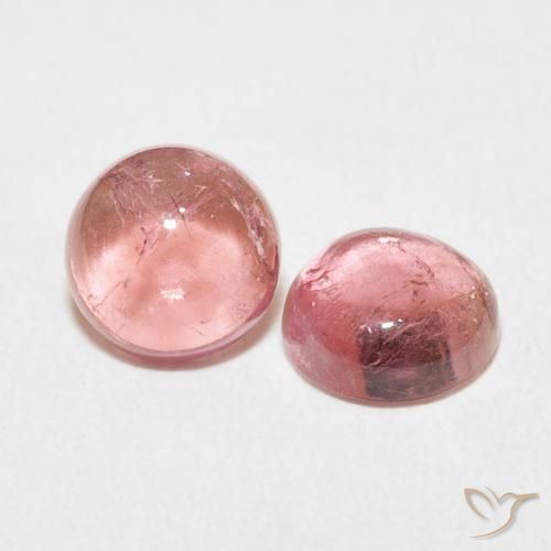 Gemas de Turmalina Rosa rosado natural de 2.48 ct, Redondo, Transparente