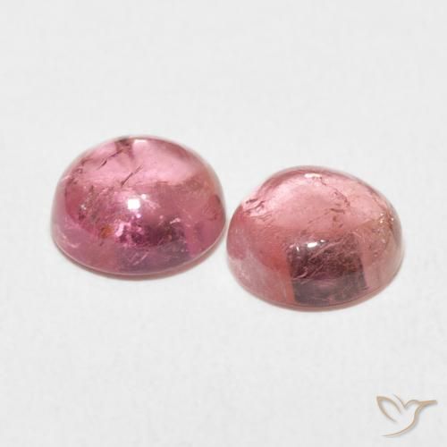Gemas de Turmalina Rosa rosado natural de 2.48 ct, Redondo, Transparente