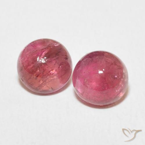 2.69ctw Natural Rojo ponche de frutas turmalina, Redondo, Transparente
