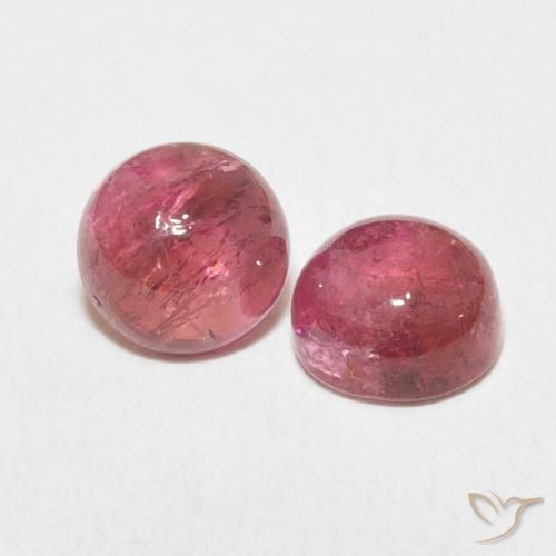 Gemas de Turmalina Rojo ponche de frutas natural de 2.69 ct, Redondo, Transparente