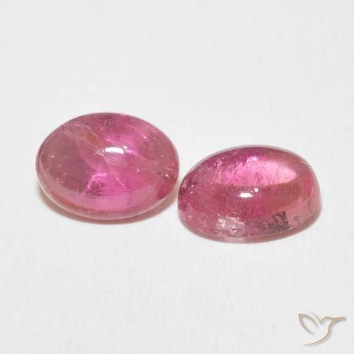 Gemas de Turmalina Rojo ponche de frutas natural de 2.85 ct, Ovalada, Transparente