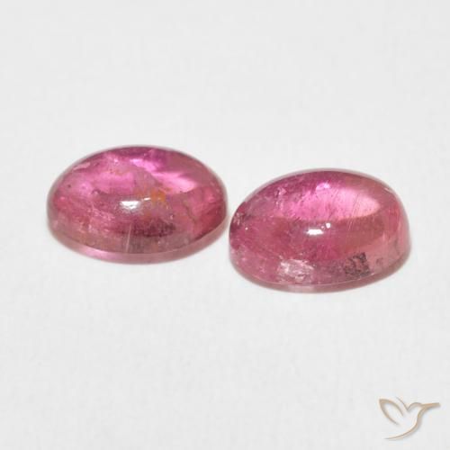Gemas de Turmalina Rojo ponche de frutas natural de 2.85 ct, Ovalada, Transparente