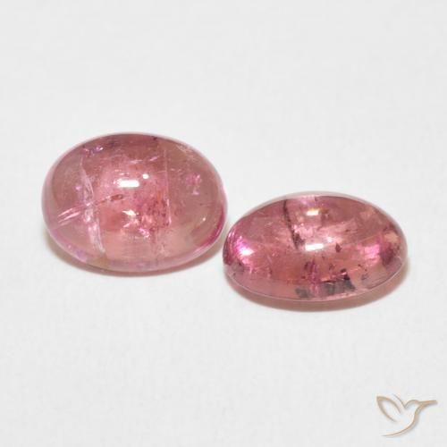 Gemas de Turmalina Rosado intenso natural de 2.90 ct, Ovalada, Transparente
