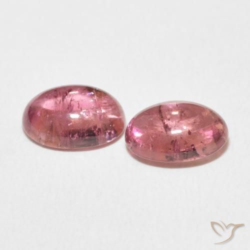 Gemas de Turmalina Rosado intenso natural de 2.90 ct, Ovalada, Transparente