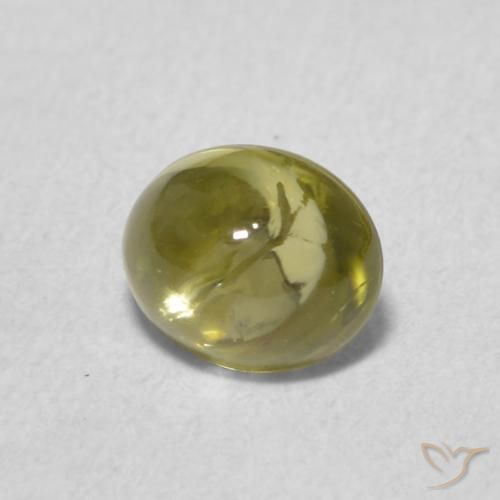 Turmalina Verde terroso cálido natural de 0.75 ct, Ovalada, Transparente
